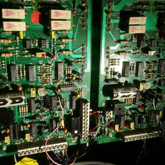 Side view of mother board