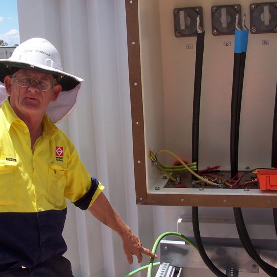 Man displaying the switches